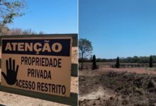 Imagem da entrada da fazenda Talismã Dona Carmem, em Formoso, Goiás.