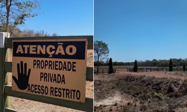 Imagem da entrada da fazenda Talismã Dona Carmem, em Formoso, Goiás.