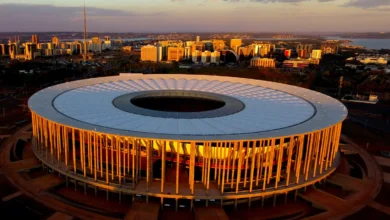 Vista do Estádio Mané Garrincha em Brasília.