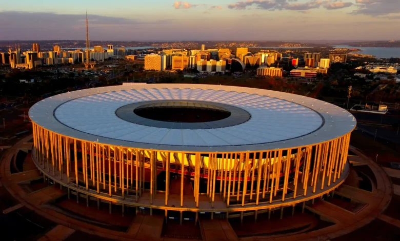 Vista do Estádio Mané Garrincha em Brasília.