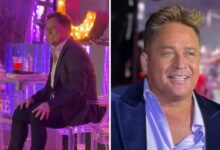 Cantor Leonardo em show, focado na nova dieta sem álcool.