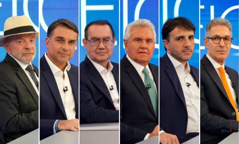 Candidatos presidenciais de 2026 em debate.