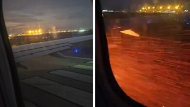 Avião da Gol no Aeroporto de Goiânia após problema técnico.