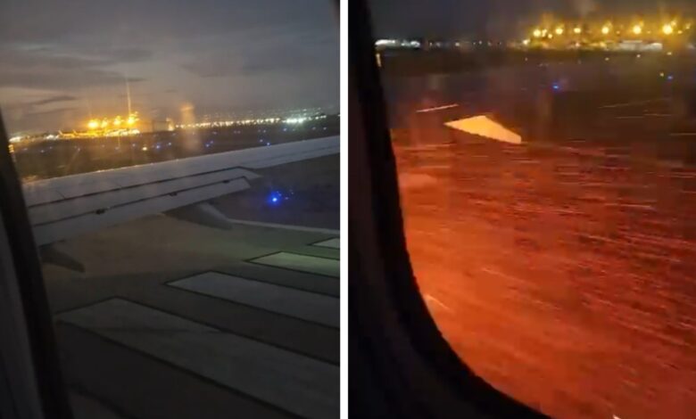Avião da Gol no Aeroporto de Goiânia após problema técnico.
