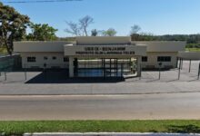 Fachada da nova Unidade Básica de Saúde em Hidrolândia.