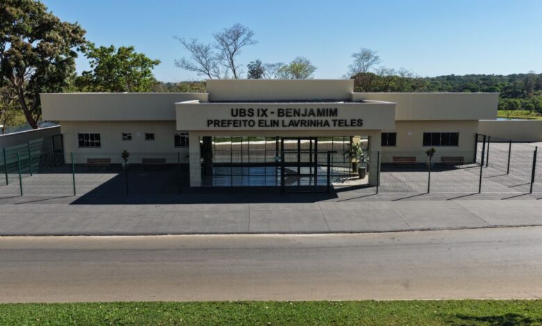 Fachada da nova Unidade Básica de Saúde em Hidrolândia.