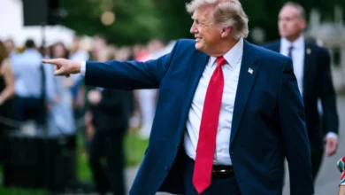 Donald Trump em discurso na Casa Branca sobre Cuba.