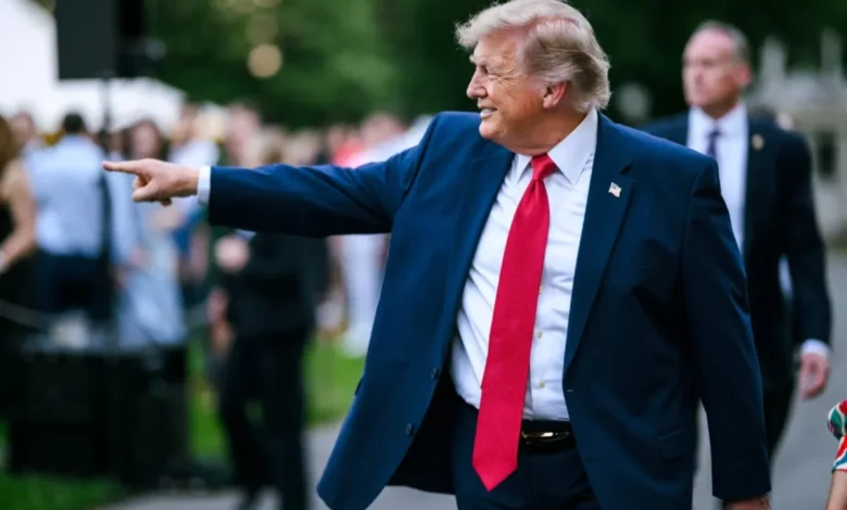 Donald Trump em discurso na Casa Branca sobre Cuba.