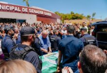 Cortejo de despedida do ex-prefeito Tomás de Aquino em Senador Canedo.
