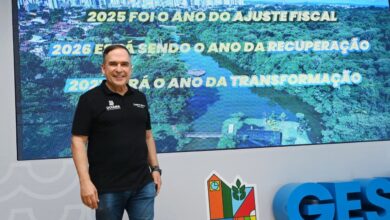 Prefeito Sandro Mabel apresenta proposta da LOA 2027 no Paço Municipal.