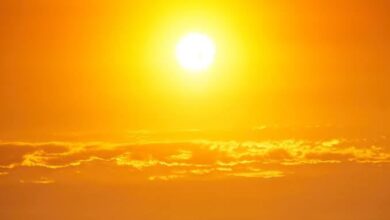 Termômetro marcando alta temperatura em Goiás, refletindo o calor extremo na região.