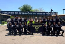 Policiais em treinamento na sede do COD em Goiânia.