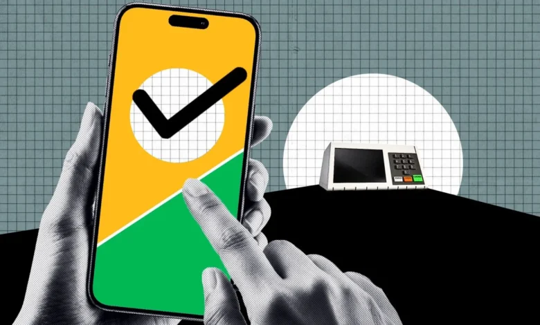 Tela do aplicativo e-Título em um smartphone.
