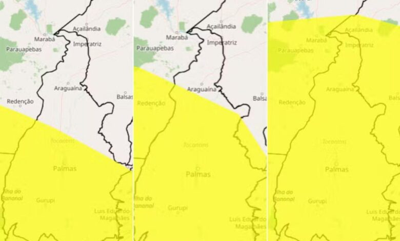 Céu nublado em Tocantins com nuvens escuras anunciando tempestade.
