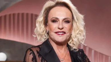 Ana Maria Braga durante apresentação de programa de TV.