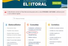 Página de consulta do TSE mostrando opções para acessar dados eleitorais.