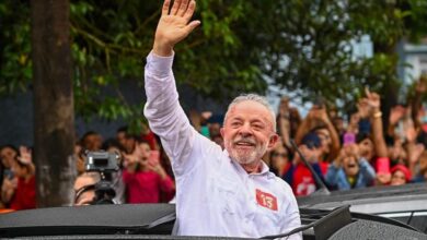 Lula discursa após ser reeleito presidente do Brasil.