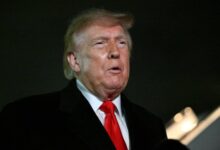 Donald Trump em coletiva de imprensa.
