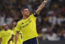 Cristiano Ronaldo comemorando gol em partida pelo Al Nassr.